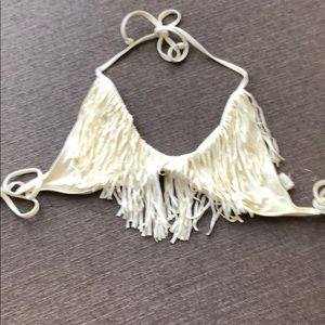 LSpace swim suit fringe top